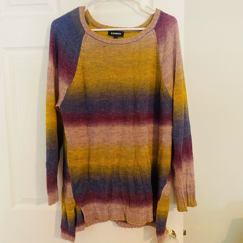 Express ombré long sweater, size: S